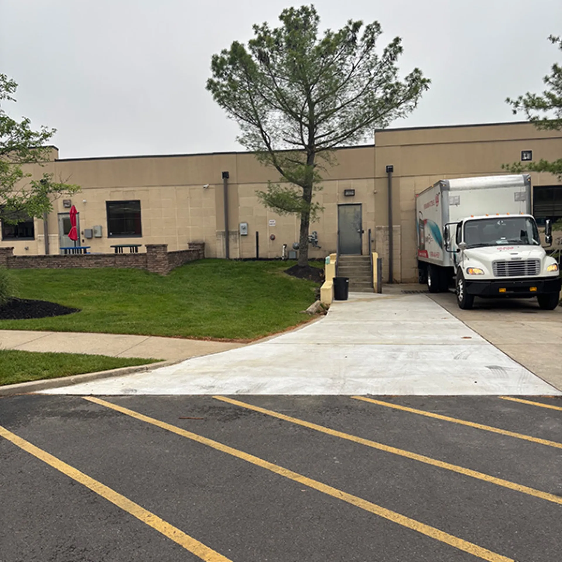 Commercial concrete loading dock slab poured for business Cherry Hill NJ