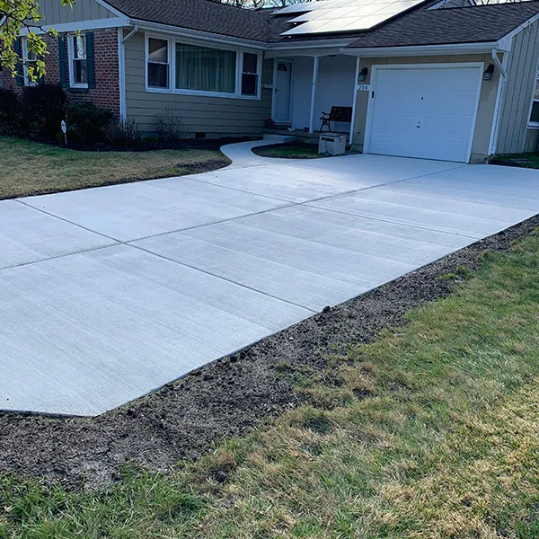Concrete driveway replacement project completed Cherry Hill NJ