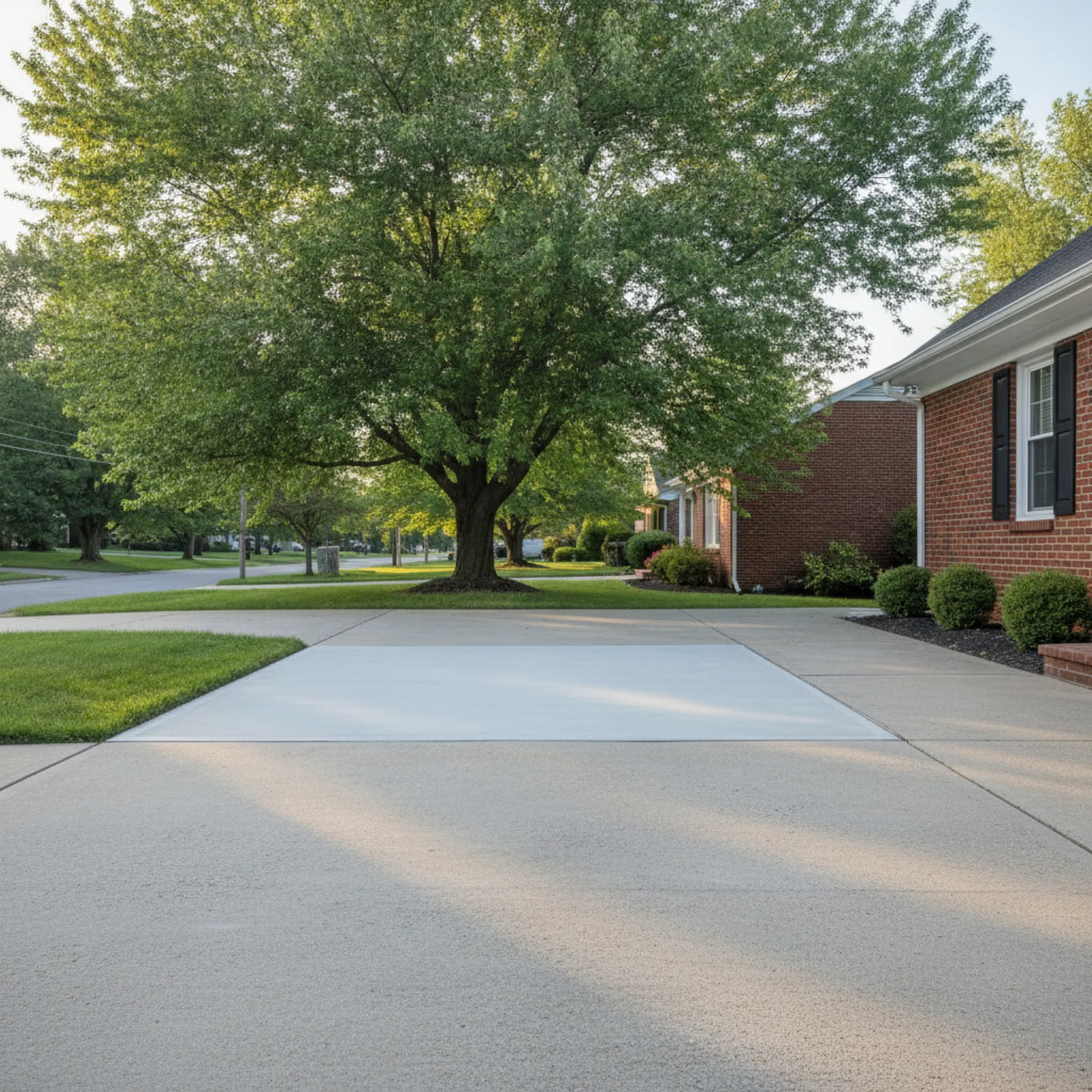 Settled and cracked concrete slab section in Cherry Hill, NJ