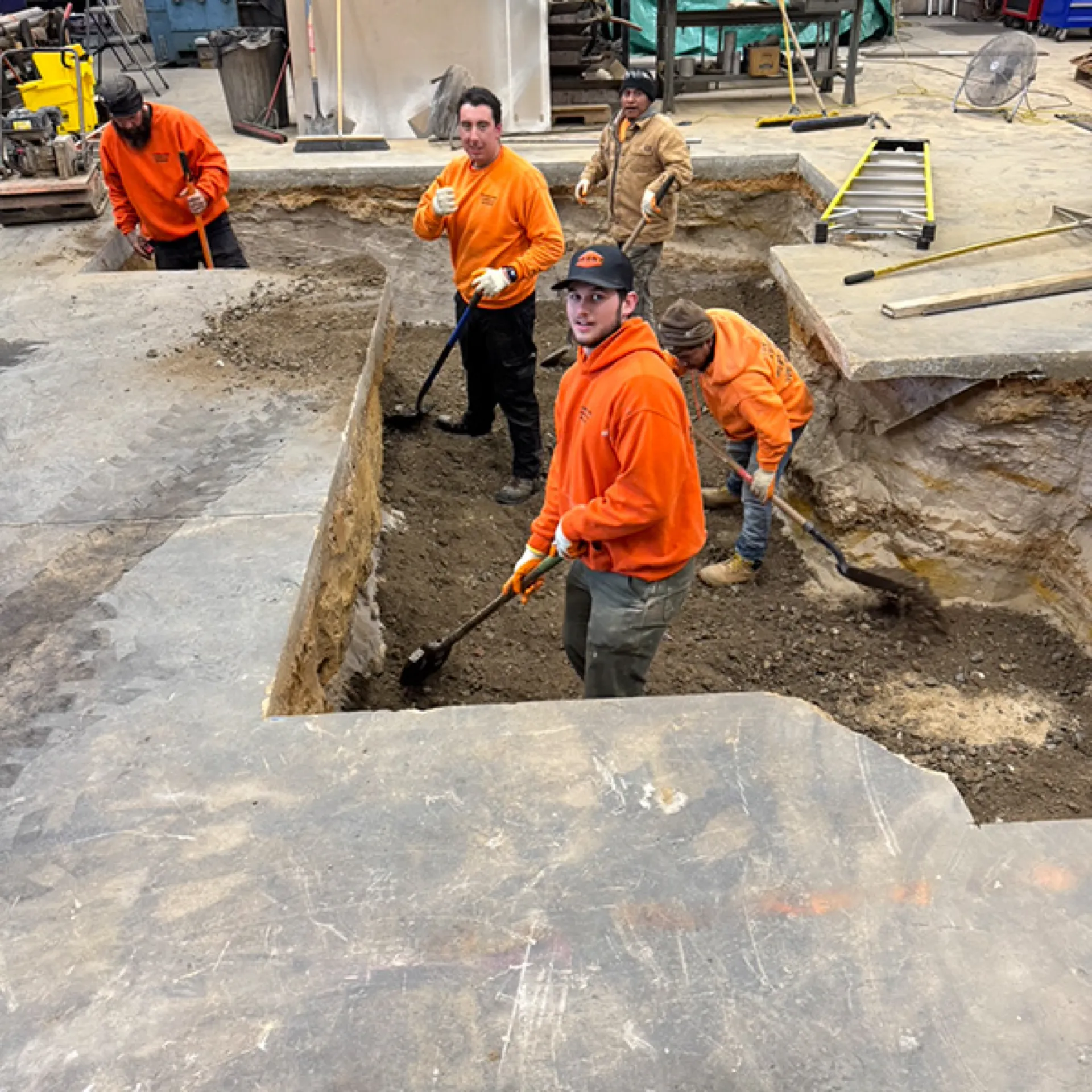 Papaneri crew preparing to cut and remove concrete in a Cherry Hill, NJ building