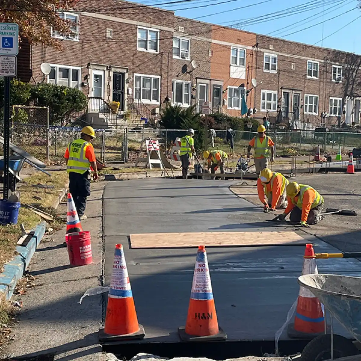 Papaneri crew placing a heavy-duty reinforced concrete pour in Cherry Hill, NJ